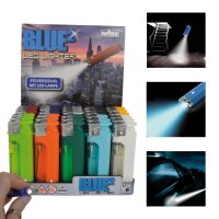 Feuerzeug "Blue&sup2;" 10er Mix Edition, 30er Display