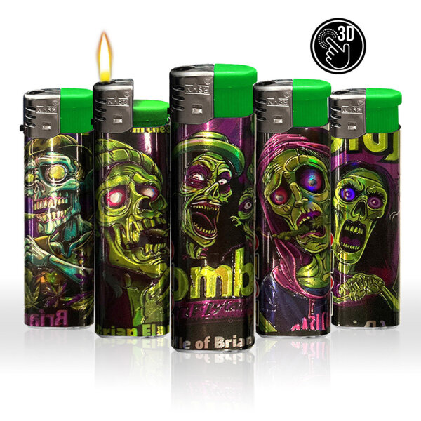 3D-Alu-Motivfzg. "Ugly Zombie" Feuerzeug,50er Display