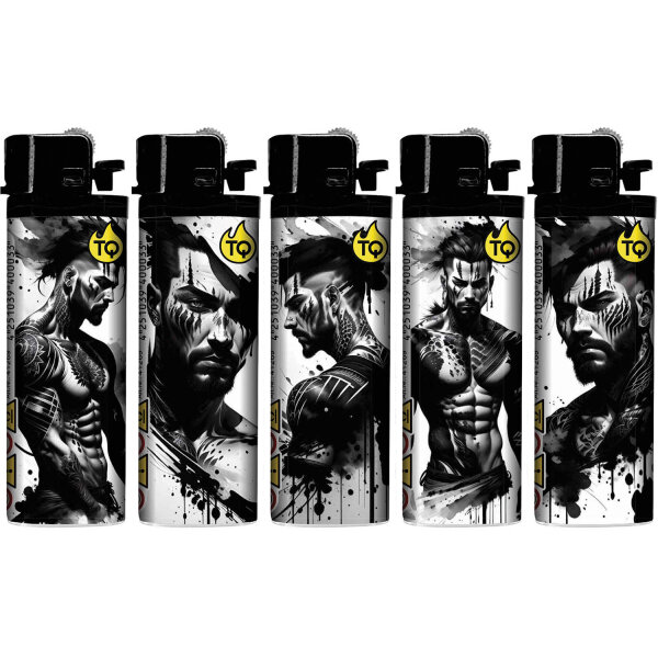Reibrad-Motivfeuerzeug "INK Men", 50er Display