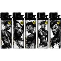 Reibrad-Motivfeuerzeug "INK Men", 50er Display