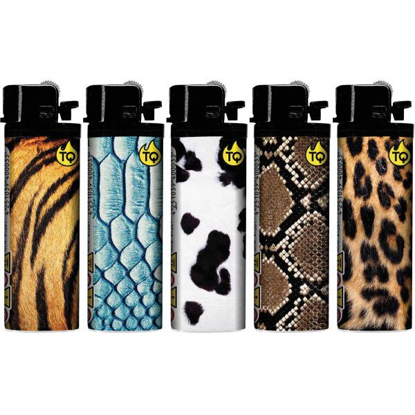 Reibrad-Motivfeuerzeug "Animal Skin", 50er Display