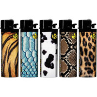 Reibrad-Motivfeuerzeug "Animal Skin", 50er Display