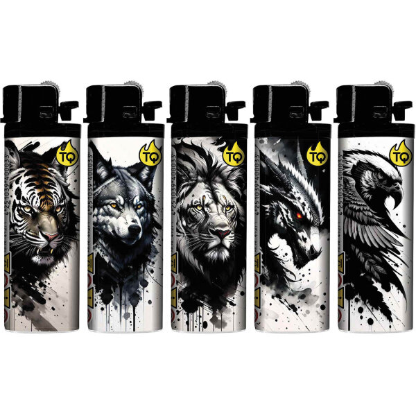 Reibrad-Motivfeuerzeug "INK Animals", 50er Display