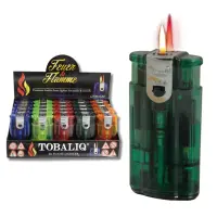 DUAL Soft + Jet-Flame Feuerzeug | Transparent Mix | 25er...