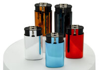 Feuerzeug 2in1 "2 HOT" METAL-GLANZ Edition 25er Display