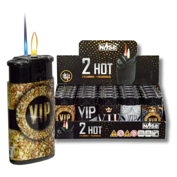Feuerzeug 2in1 "2 HOT VIP" 25er Display