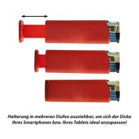 Feuerzeug "Fusion 2in1 Neon Mix" mit Handyhalterung, 25er Display