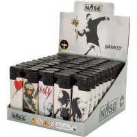 JET-Flame Motiv-Feuerzeug "Banksy" 50er Display