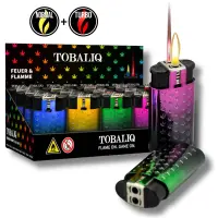 DUAL Soft + Jet-Flame Feuerzeug | Metall Embossing | 25er...