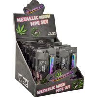 Metallic Mesh Glas-Pipe Set 2in1, 12er Display
