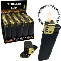 Feuerzeug "Black Elite" | Rubber | TQ, 50er Display