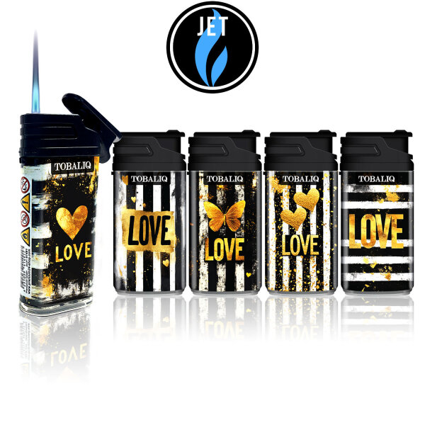 JET-Flame Feuerzeug &bdquo;Zlix- Love&ldquo; | Flip Cap | 20er Display