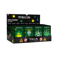 JET-Flame Feuerzeug &bdquo;King Cannabis&ldquo; | Flip Cap | 20er Display