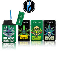 JET-Flame Feuerzeug &bdquo;Good Weed&ldquo; | Flip Cap |...