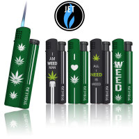 ALPHA Metal JET Feuerzeug &bdquo;Weed Needed&ldquo; 25er...