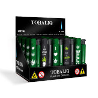 ALPHA Metal JET Feuerzeug &bdquo;Weed Needed&ldquo; 25er Display