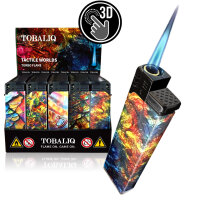 JET-Flame 3D-GLANZ-Motiv-Feuerzeug "Tactile...