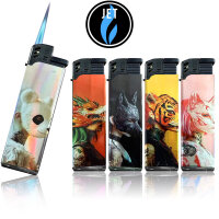 JET-Flame 3D-GLANZ-Motiv-Feuerzeug "Wild...