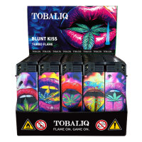 JET-Flame 3D-GLANZ-Motiv-Feuerzeug "Blunt Kiss&ldquo; 50er Display