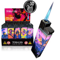 JET-Flame 3D-GLANZ-Motiv-Feuerzeug "Chill...