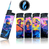 JET-Flame 3D-GLANZ-Motiv-Feuerzeug "Chill Drive" 50er Display