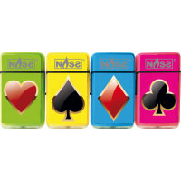 JET-Flame Feuerzeug "Cards" | Flip Cap | 20er Display