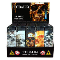 JET-Flame 3D-GLANZ-Motiv-Feuerzeug "Lux Skull&ldquo; 50er Display