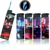 JET-Flame 3D-GLANZ-Motiv-Feuerzeug "RGB Street...