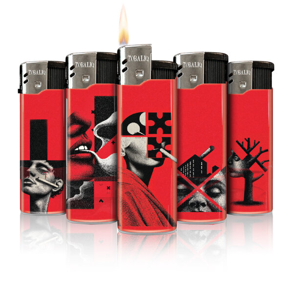 Lost Face Motiv-Feuerzeug, 50er Display