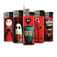 Coffee Ghost Motiv-Feuerzeug, 50er Display