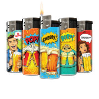 Beer Time Motiv-Feuerzeug, 50er Display