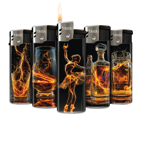 Gold Glass Motiv-Feuerzeug, 50er Display