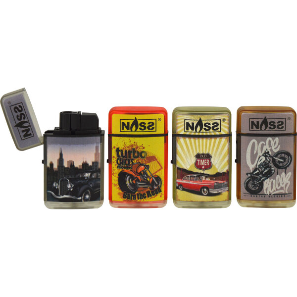 JET-Flame Feuerzeug "Oldtimer" | Flip Cap | 20er Display