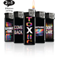 Toxic Flip-Motiv-Feuerzeug, 50er Display | Top-Motiv