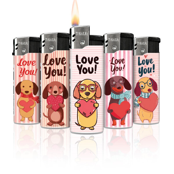 Sweet Pup Motiv-Feuerzeug, 50er Display | Valentin