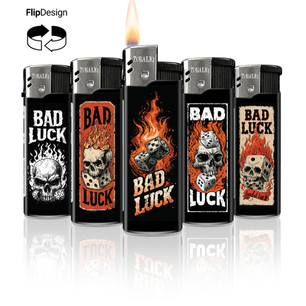 Bad Luck Flip-Motiv-Feuerzeug, 50er Display