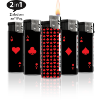 Bad Luck Flip-Motiv-Feuerzeug, 50er Display