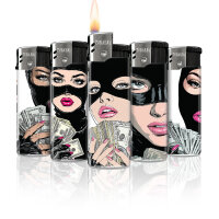 Cash Queen Motiv-Feuerzeug, 50er Display