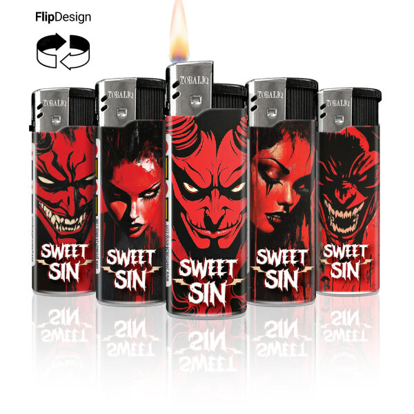Sweet Sin Flip-Motiv-Feuerzeug, 50er Display | Top-Motiv