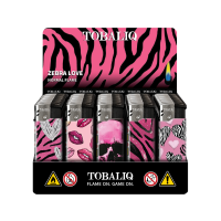 Zebra Love Flip-Motiv-Feuerzeug, 50er Display | Valentin