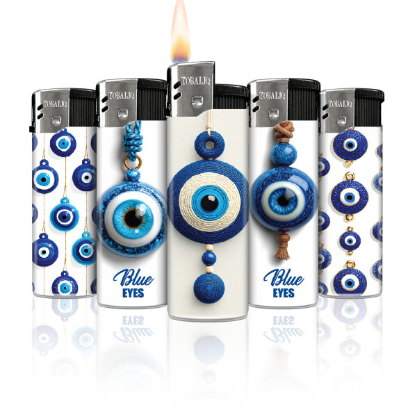 Blue Eyes Motiv-Feuerzeug, 50er Display
