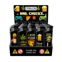 Bad Choice Motiv-Feuerzeug, 50er Display