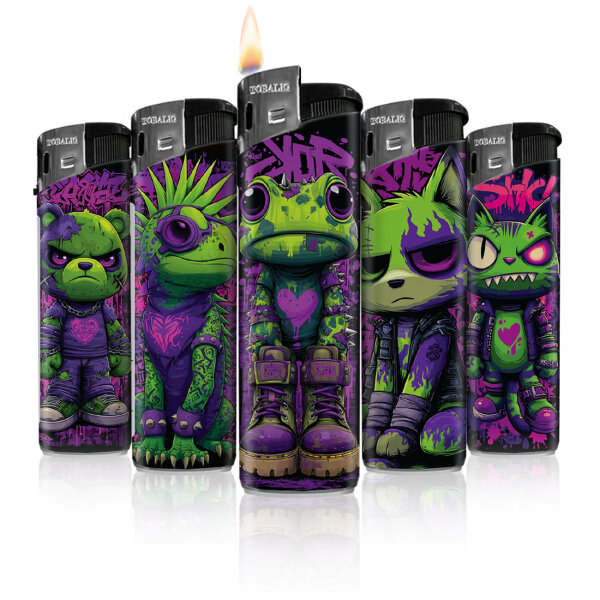 Angry Purple Motiv-Feuerzeug,50er Display