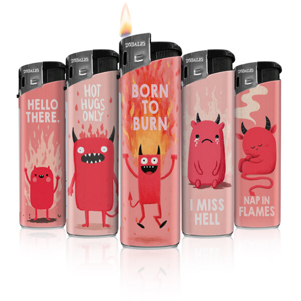 Cute Hell Motiv-Feuerzeug,50er Display | Top-Motiv