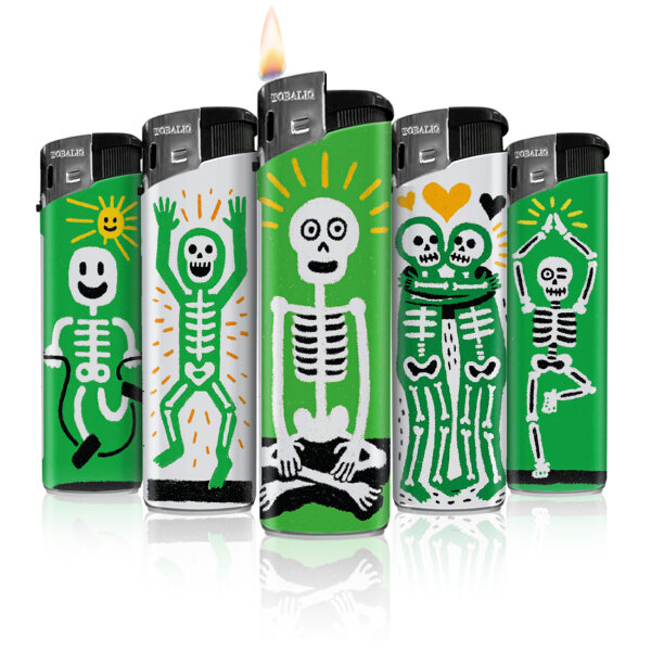 Funny Bones Motiv-Feuerzeug,50er Display