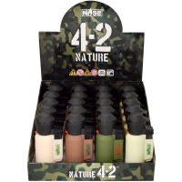 JET-Flame Feuerzeug Nature 4-2 | Flip Cap | 20er Display