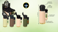 JET-Flame Feuerzeug Nature 4-2 | Flip Cap | 20er Display