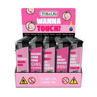 Wanna Touch? Motiv-Feuerzeug,50er Display | Top-Motiv