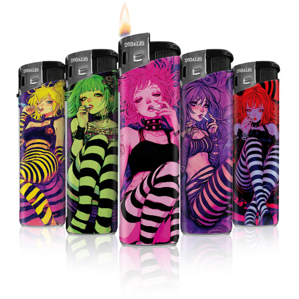 Striped Smoke Motiv-Feuerzeug,50er Display