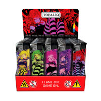 Striped Smoke Motiv-Feuerzeug,50er Display